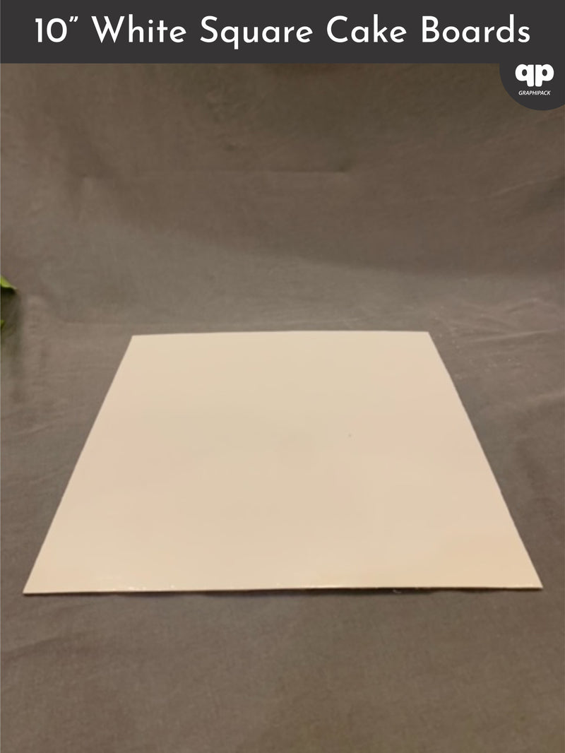 White Cake Boards - 10” Square