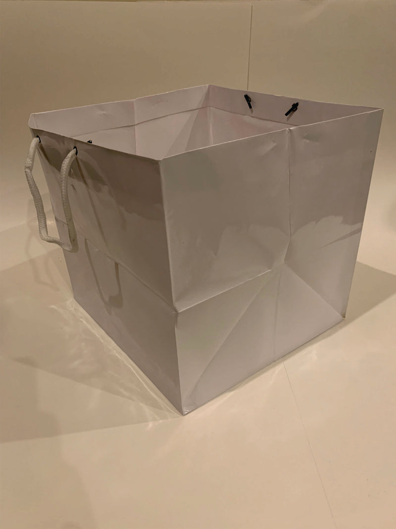 White Paper Bags 10.5"x11"x10.5" (with Strings)