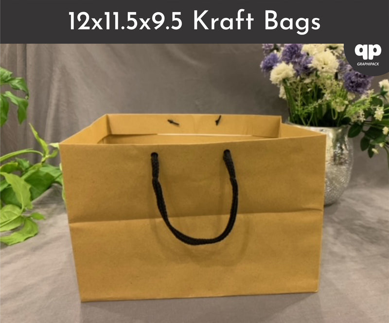 Paper Bags 12"x9.5"x11.5" (with Strings)