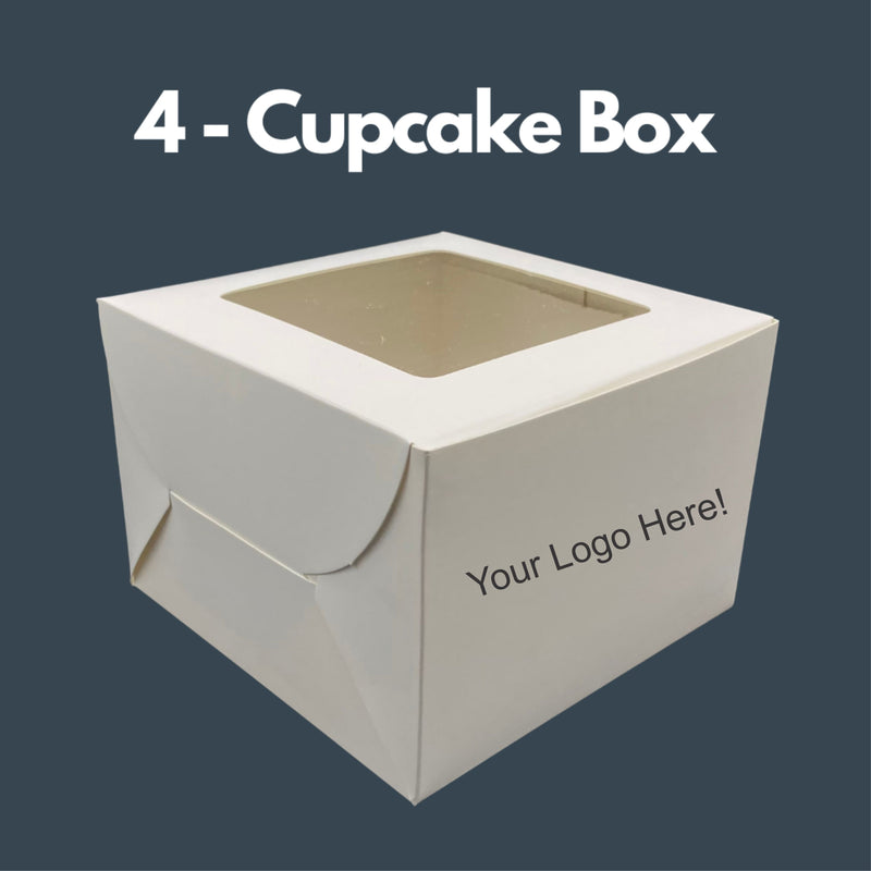 Customizable 4 Cupcakes Box