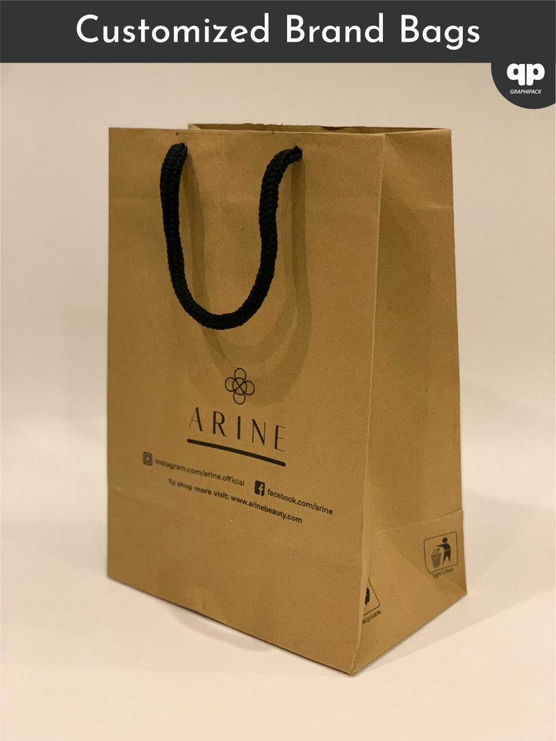 Customizable Kraft Paper Bags (7.5x4.5x10 with strings)