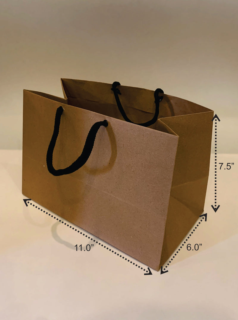 Kraft Paper bags- 11x6x7.5 with strings