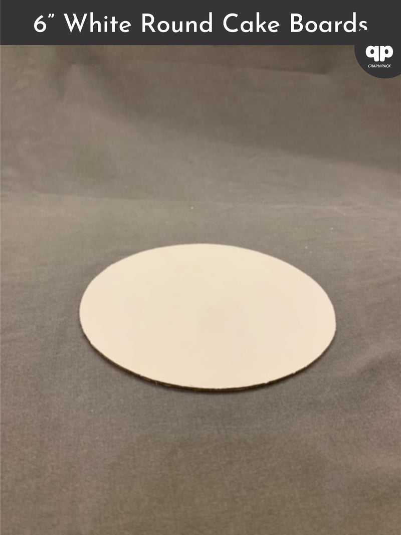 White Cake Boards - 6” Round