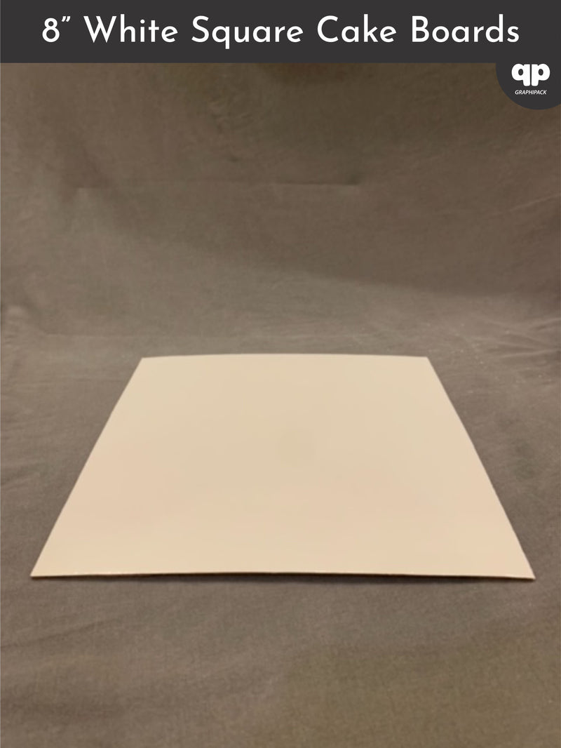 White Cake Boards - 8” Square