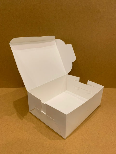 White Brownie Box 9"x7"x3.5" without window