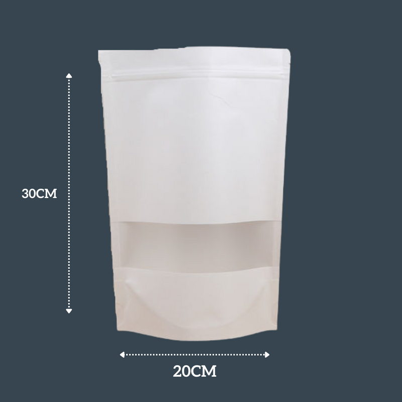 White Standup Pouch 20x30cm